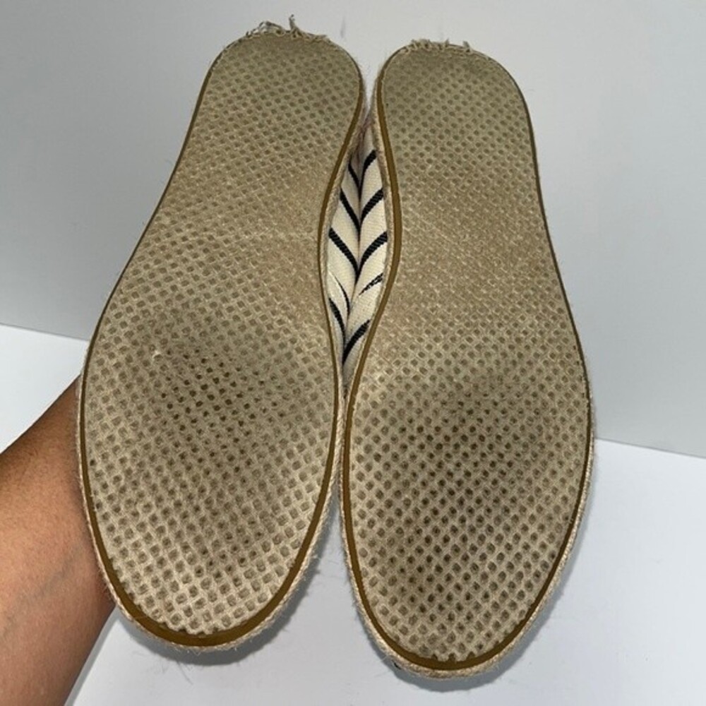 Tom's Womens Size 9 Embroidered Floral Striped Slip-On Espadrille Flats - Picture 13 of 13